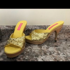 Betsey Johnson glittery heels